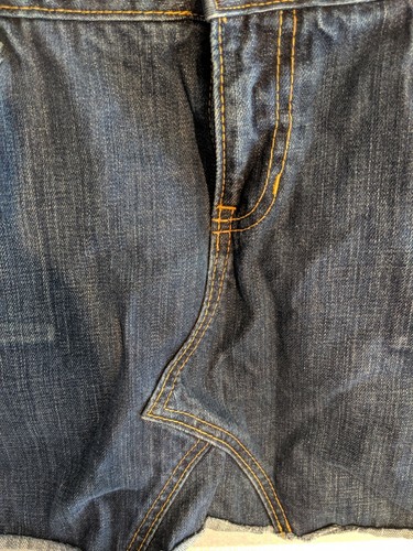 Gap Women’s Jean Skirt Denim Blue Mini Classic Cotton Size 4 Distressed - Picture 5 of 6