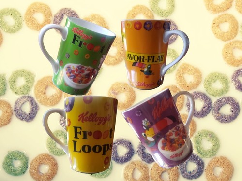 Kellogs Retro Cereal Plates & Coffee Cups - Fruit Loops, Frosted Flakes - Picture 6 of 37
