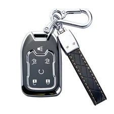 Yuebutor Key Fob Cover Case Fit for Chevy Chevrolet Silverado Suburban Tahoe