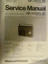 Panasonic  RF-1103DLBE   RF-1150LBE    Radio   Original Service Manual    			
