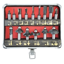 SMATO 15 Piece Router Bit Set 1/2" 12mm Shank Bits BRAND NEW with Aluminum CASE
