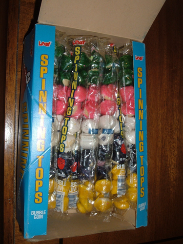 NOS "LEAF SPINNING TOPS BUBBLE GUM" scatola mai aperta numero 24 - Foto 5 di 5