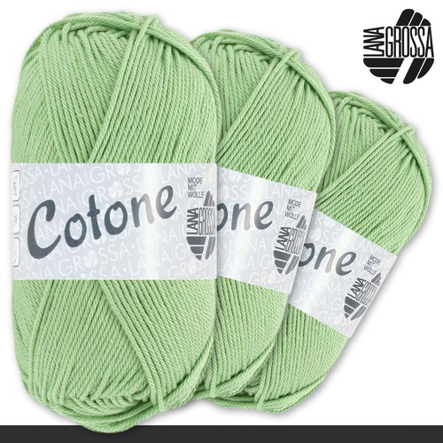 Lana Grossa 3 x 50 g Cotone Baumwolle Stricken Häkeln Basic-Garn Wolle 77 Farben - Bild 122 von 155