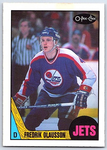 1987-88 O-Pee-Chee Fredrik Olausson Rookie Winnipeg Jets #225