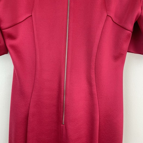 JOSH GOOT Red Dress, Size AU 12, US 6, UK 10, Cherry Cotton Blend Sleeve Pleats - Bild 12 von 19