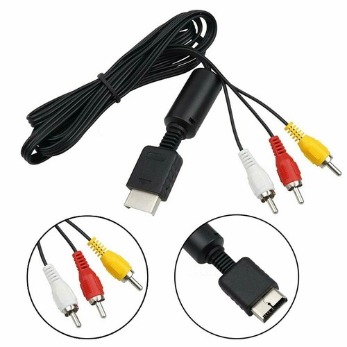 Audio Video AV Kabel Ersatz für Sony PS2 PS3 Konsole Kabel schwarz 2,5 m - Bild 4 von 5