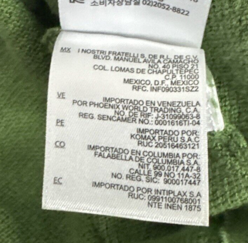 Brooks Brothers 346 Mens M Green Linen Blend Long Sleeve 1/4 Zip Shirt - Picture 10 of 10