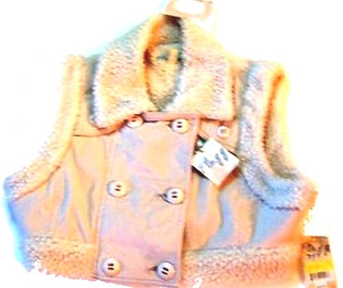 Plugg Fur-lined Vest Outdoor Jacket Wear it 2 Ways Plush Jacket Jrs M NWT $44 - Picture 2 of 10