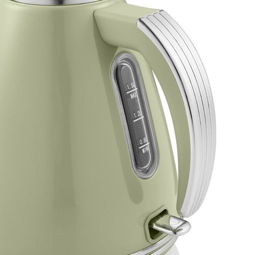 SWAN Retro Green Jug Kettle 2 Slice Toaster & Microwave Vintage Kitchen Set - Picture 6 of 8