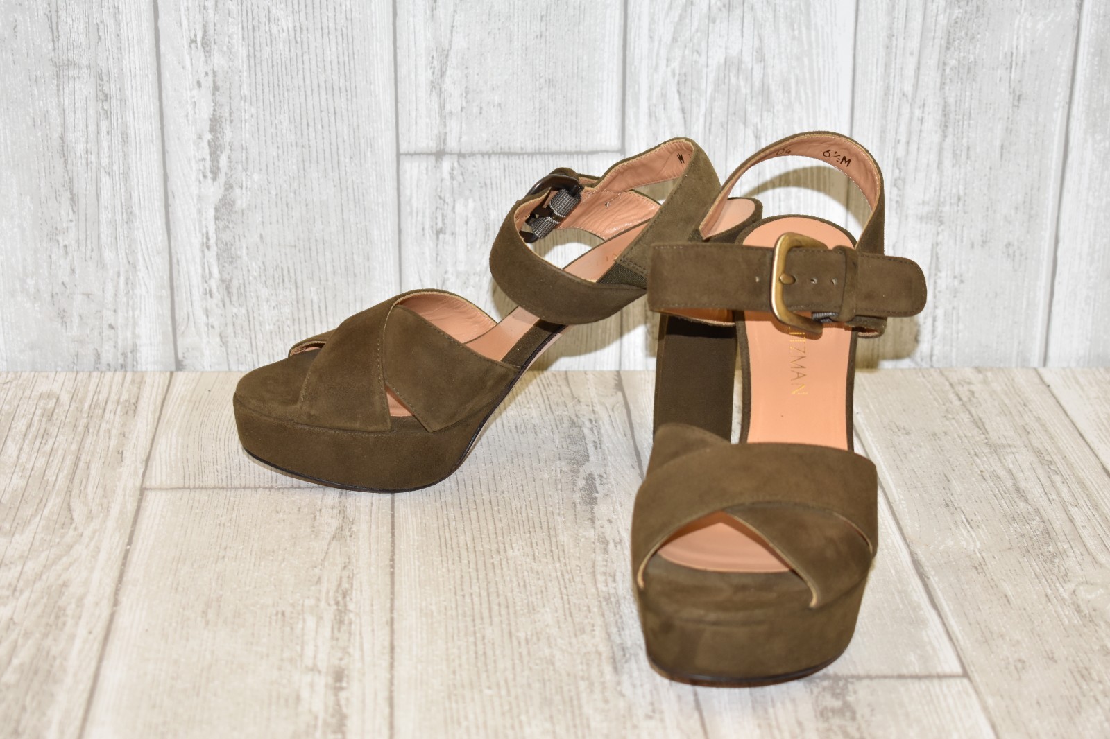 Stuart Weitzman exhalar Plataforma Sandalia-mujer 'S Talla 6.5M, Oliva Gamuza Stuart Weitzman exhalar Plataforma Sandalia-mujer 'S Talla 6.5M, 6.5M, 6.5M, Oliva Gamuza sorteos de estadio
