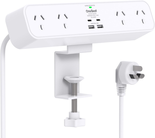 PD 30W Desk Clamp Power Board USB C,Fast Charging Station,4 Outlets with 4 USB P - Picture 12 of 12