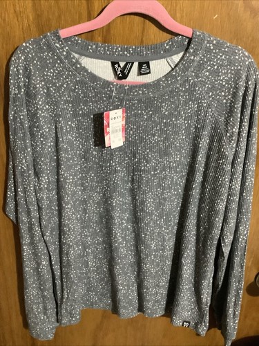 Roxy Anchors Away Crew Rib Large Long Sleeve Top NWT $50. - Picture 4 of 15