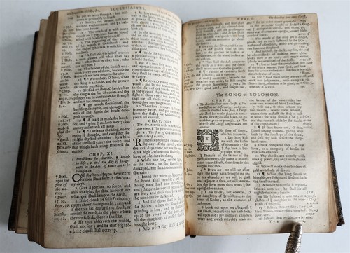 1661 BIBLE in ENGLISH OLD & NEW TESTAMENT antique KING JAMES VERSION - Picture 8 of 12