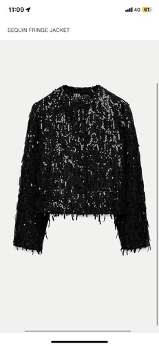 Stunning Quality Sequin Fringe Jacket - Size L - Picture 7 of 7