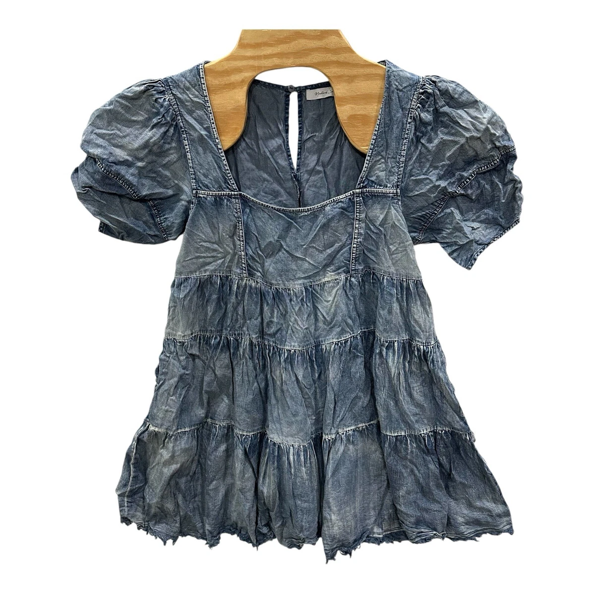 mustard seed denim dress Women's Dresses for sale Snap Closure Lace Boho Wedding Dress Size:S | Creme Christmas dresses