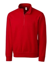 Clique by Cutter & Buck Red MainStage 1/2 Zip Pullover Sweatshirt SZ: 4XL 4X NWT
