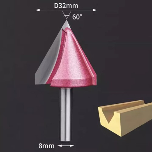 60°-150° 3D Woodworking Wood MDF Trim Milling Cutter Chamfering 6mm/8mm Shank - Picture 23 of 27