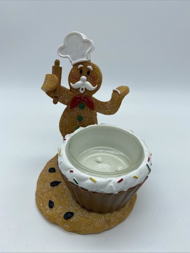 Yankee Candle Gingerbread Man Teelichthalter Zylinderhut Baker Cookie Cupcake