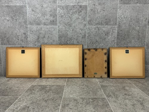 ilustración impresión artística de vida silvestre enmarcada motivo natural litografía ciervos antiguos - Imagen 9 de 9