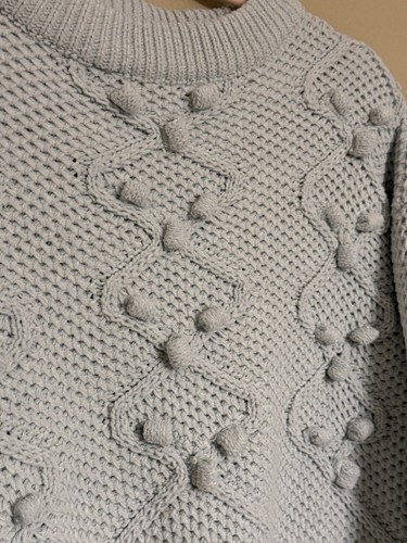 Zara Girls 13-14 Fuzzy Sweater Blue Crewneck Pullover Knit Soft Cozy 299A4 - Picture 2 of 7