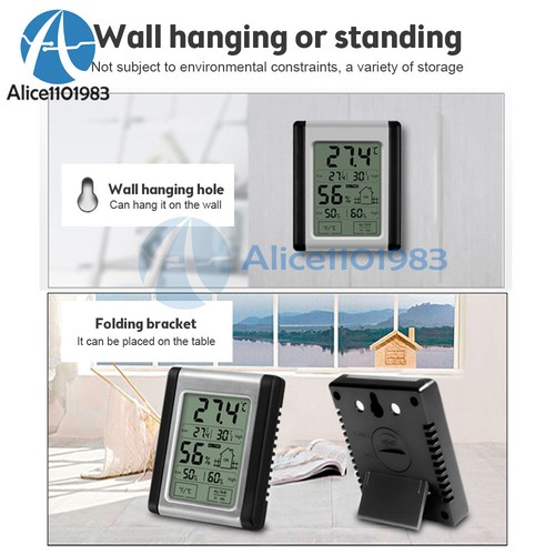 Digital Touchscreen Indoor Hygrometer Thermometer Temperature Humidity Monitor - Picture 10 of 12