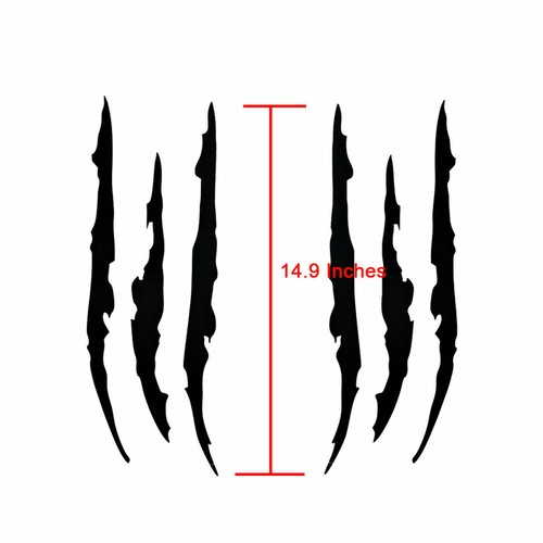 Universal 2Pcs Beast Claw Scratch Decal Reflective Stickers For Car Headlight - Picture 3 of 26