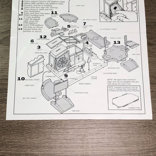 Matchbox Cops and Robbers Bank 1997 Original Board Game Instructions Manual Only - Picture 5 of 12