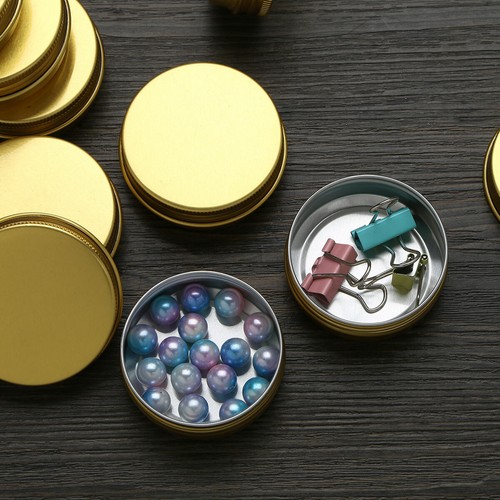 YiZYiF 10Pcs 30ml Aluminium Pot Jars Tin Cans Container Candle Case w/Screw Top - Bild 13 von 32