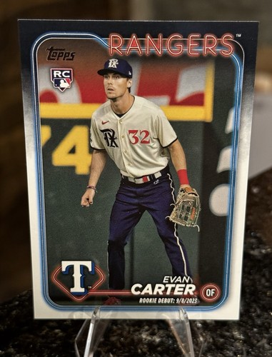 2024 Topps Update EVAN CARTER RC Companion Image Variation Rangers Rook US58 SP