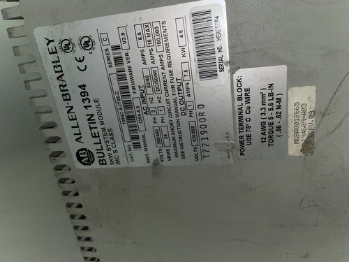 *Allen Bradley 1394C-SJT05-C 5Kw System Module Digital Servo - Picture 3 of 5