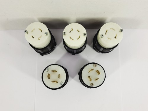 Cooper (L15-20R) Industrial Twist Lock Stecker Lot Ø3, 20A, 250 V - 2 Stecker, 3 Buchsen - Bild 2 von 13