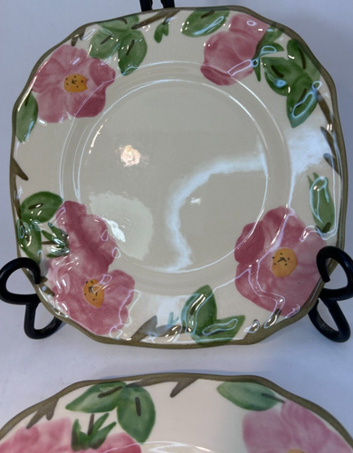 2 platos de ensalada vintage 1995 Franciscan Desert Rose Johnson Bros England Square - Imagen 3 de 5