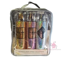 Paris Hilton Body Mist 3 Piece Gift Set-8.0oz Gold Rush+Rose Rush+Platinum Rush