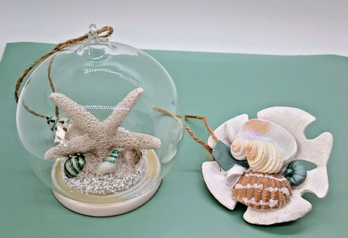Küstenmeer Leben Ornamente Harz Seestern Glaskugel & Sand Dollar Stranddekor