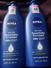 2 NIVEA Essentially Enriched Body lotion 48 hr 16.9 oz