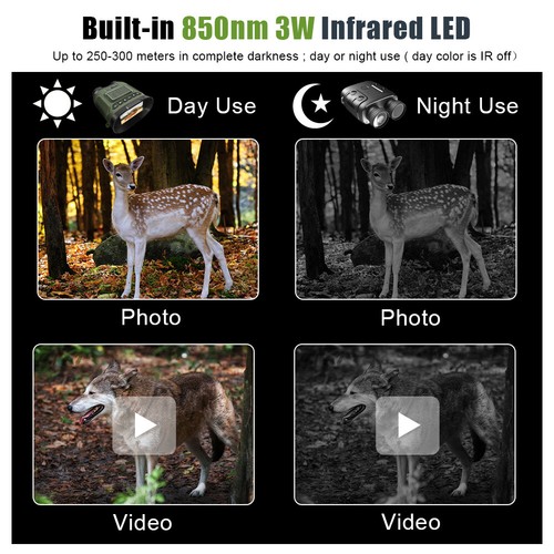 2.5KD Binoculars Infrared Night Vision Device Day Night Use 8X Digital Zoom 350M - Picture 6 of 26