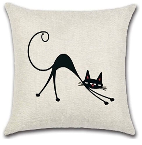 Katzenüberwurf Kissenbezug/Akzentüberwurf Kissenbezug 18x18 - Bild 1 von 2