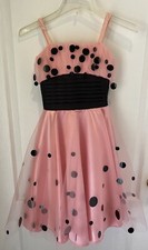 Costume Gallery Pink Polka Dot Dress Medium Child