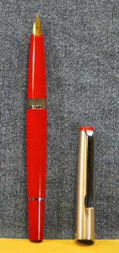 Pluma Estilográfica Alemana "BÖHLER" De Colección Rara Relleno Pistón Rojo y Cromo años 1961 - Imagen 4 de 16