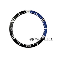 BEZEL INSERT FOR MEN SEIKO 7002,6309,7S26,SKX007K2 DIVER AUTOMATIC BLACK & BLUE