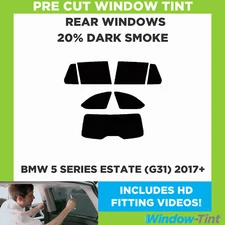 For BMW 5 Series Estate (G31) 2017+ Pre Cut Window Tint Kit 20% Dark Rear Film