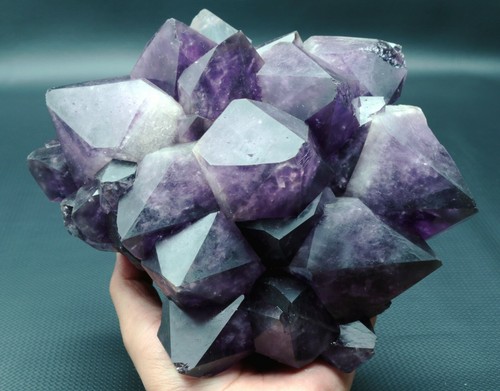 9.04LB NATURAL Partículas más grandes Cuarzo Amatista Esquelético Cristal Punta Espécimen - Imagen 6 de 11