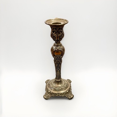 WM Rogers & Son Victorian Rose Candelabra 1900s Silver Convertible Candle Holder - Picture 17 of 24