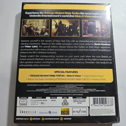 Teenage Mutant Ninja Turtles | Stink-O-Vision Blu-ray 0114/1750 Ltd Ed TRACKED - Foto 3 di 7