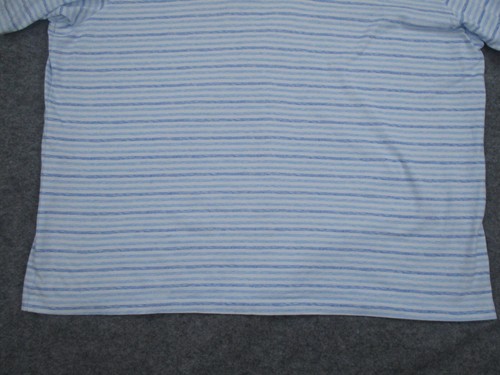 B Draddy Mens Shirt Large Golf Blue White Striped Soft Stretch Pima Cotton - Picture 11 of 15