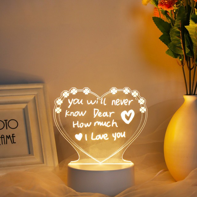 Note Board Creative Led Night Light USB Message Board With Pen Birthday Gift Note Board Creative Led Night Light USB Message Board With Pen Birthday Gift