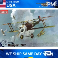 Roden 403 Nieuport 28C1 French fighter-biplane WWI plastic model kit 1/48