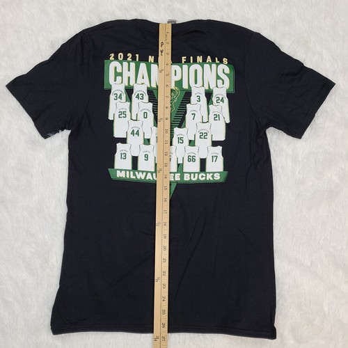 Milwaukee Bucks NBA Finals Champions T-Shirt Herren Small schwarz 2021 Final Roster - Bild 11 von 12