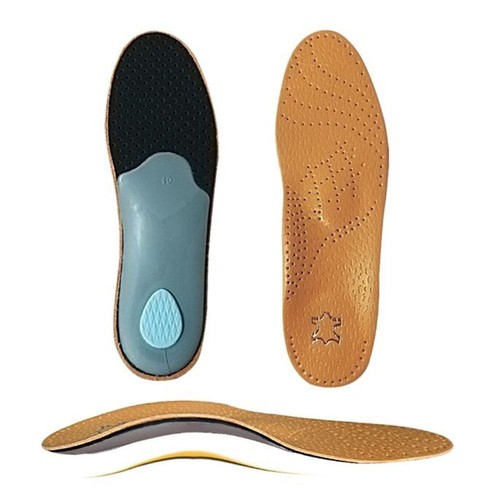 Leather Orthotic Flat Foot Shoe Insoles High Arch Support Orthopedic Shoe Pad US - Picture 7 of 16
