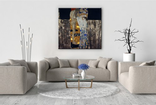 Gustav Klimt Las Tres Edades de la Mujer Reproducción Lona Impresión Pared Arte Imagen - Imagen 2 de 8